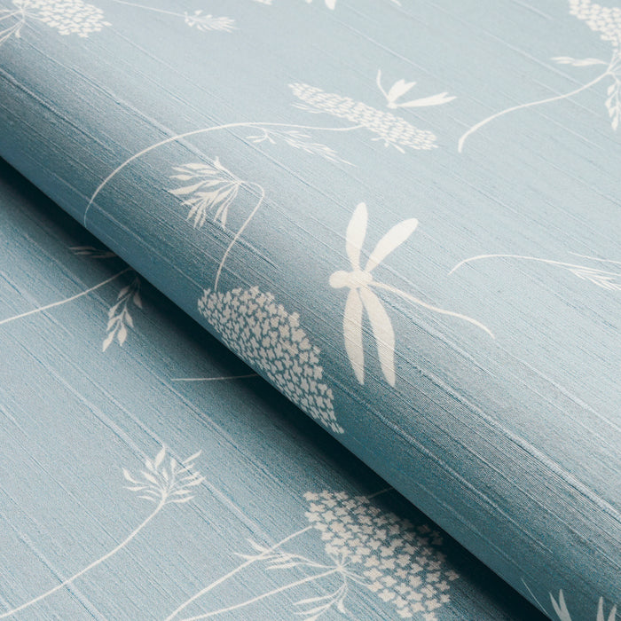 Schumacher La Libellule Silk Ciel Wallpaper 5015191