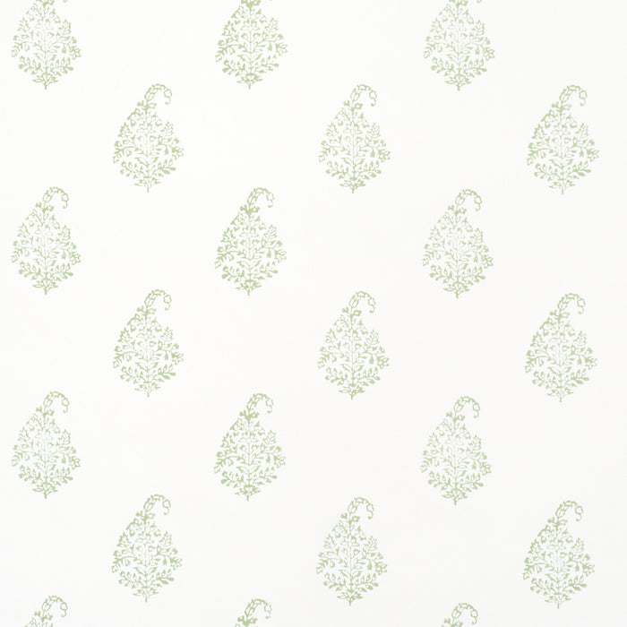 Schumacher Kerala Paisley Ii Leaf Wallpaper Sample 5015210