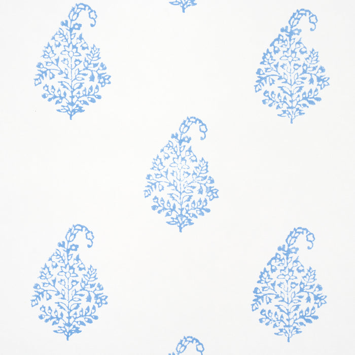 Schumacher Kerala Paisley Ii Blue Wallpaper 5015211