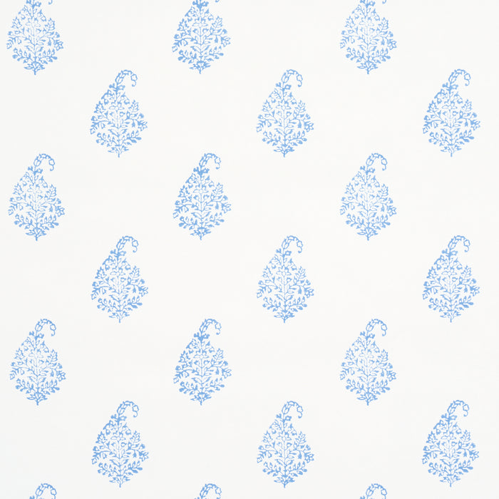 Schumacher Kerala Paisley Ii Blue Wallpaper 5015211