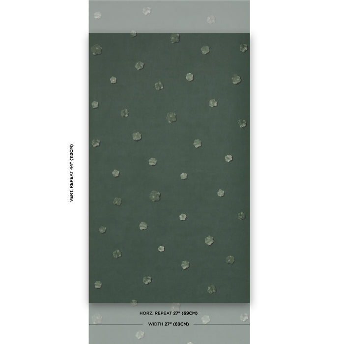 Schumacher Heavenly Bodies Deep Green Wallpaper 5015272