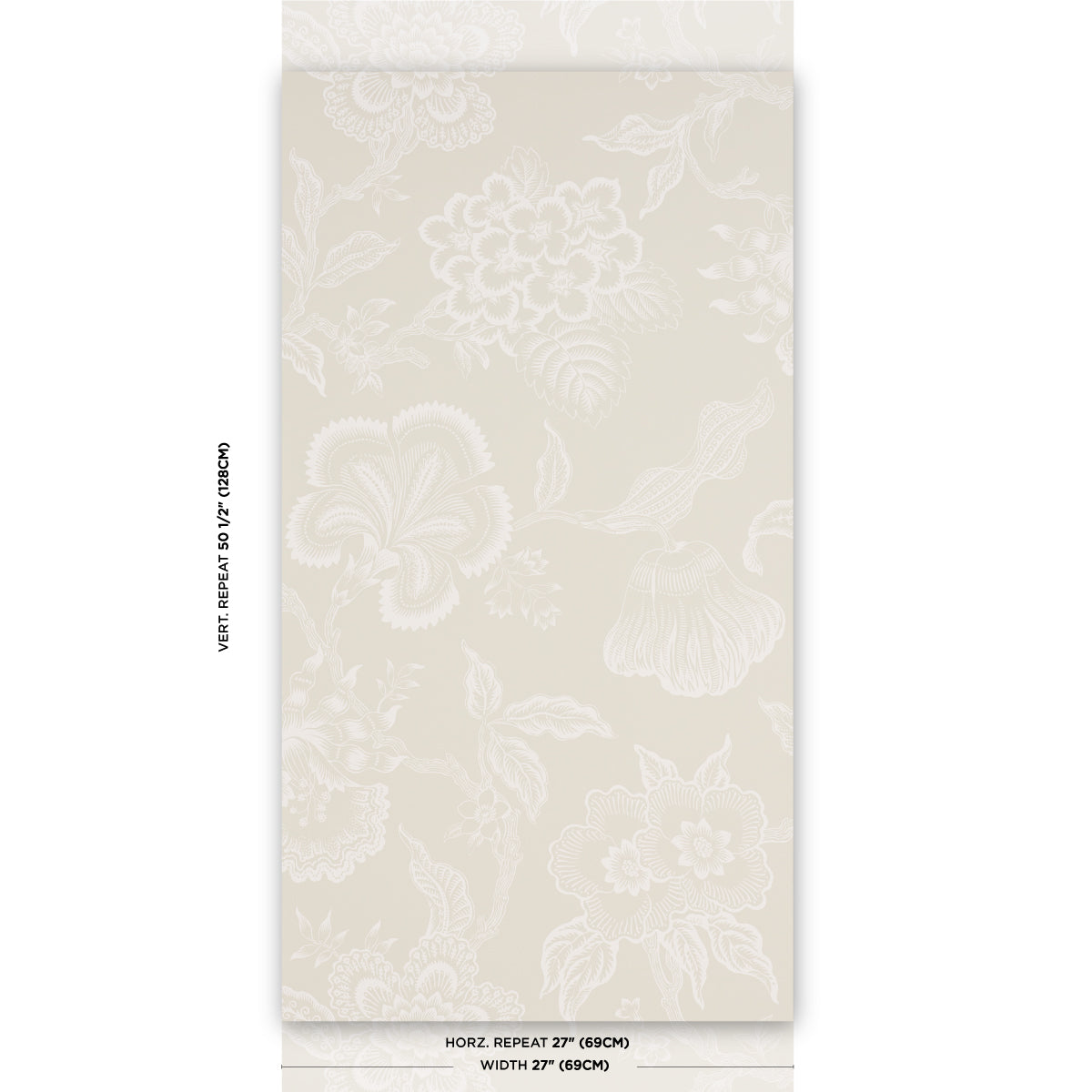 Schumacher Hothouse Flowers Silhouette Cream Wallpaper 5015320