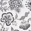 Schumacher Hothouse Flowers Silhouette Black And White Wallpaper 5015323