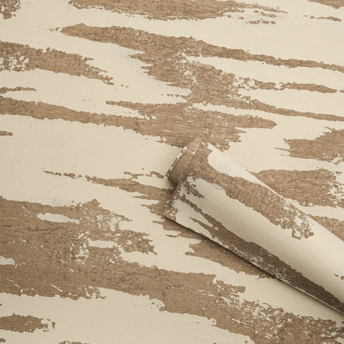 Schumacher Plastered Manuscript Birch Wallpaper 5015330