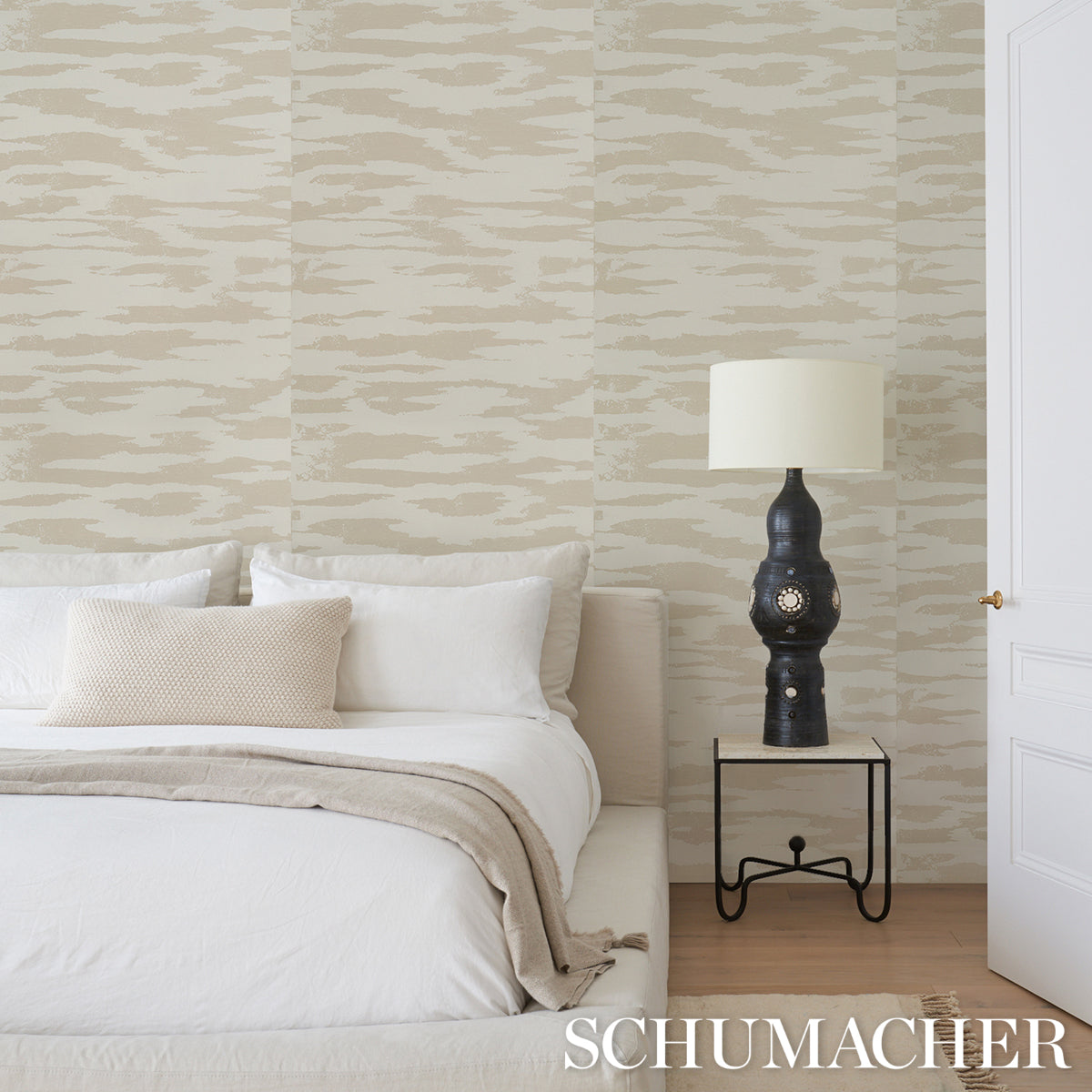 Schumacher Plastered Manuscript Arctic Wallpaper 5015331