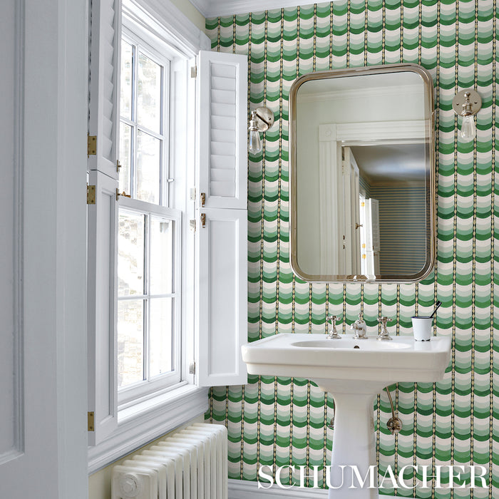 Schumacher Sintra Green Wallpaper 5015351