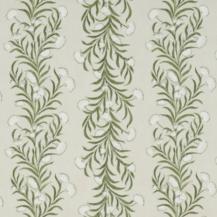 Schumacher Tasmanian Mimosa Ivory & Green Wallpaper 5015362