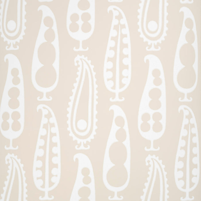 Schumacher Paisley Peas Natural Wallpaper 5015382