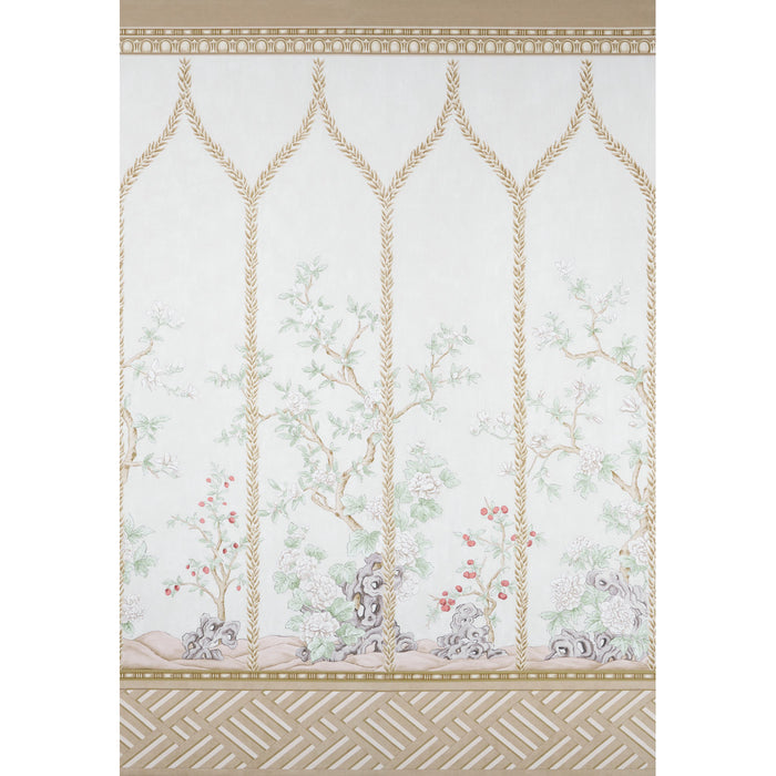 Schumacher Victoria Panel Set Stone Wallpaper 5015401