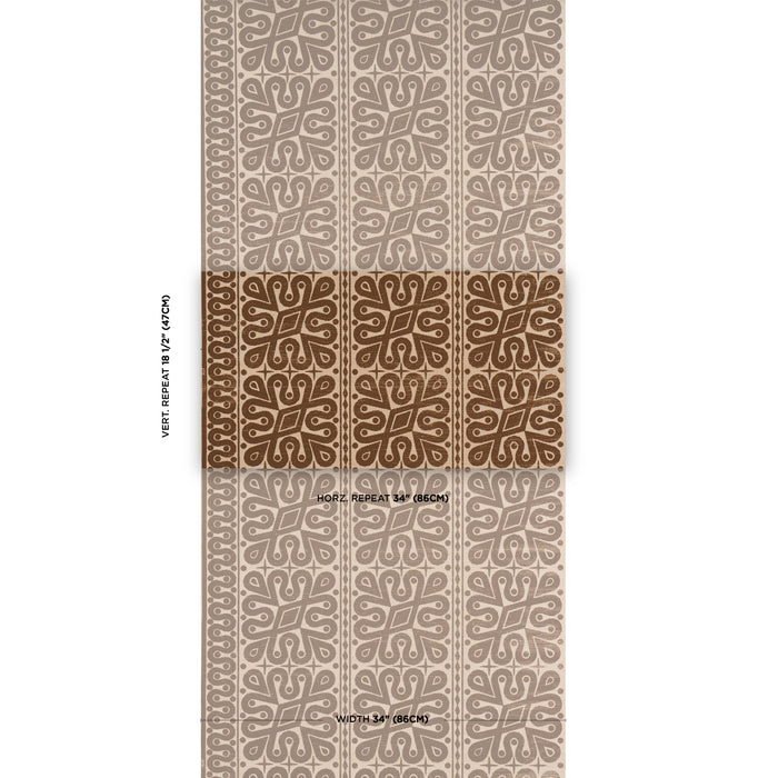 Schumacher Borneo Grasscloth Brown Wallpaper 5015410