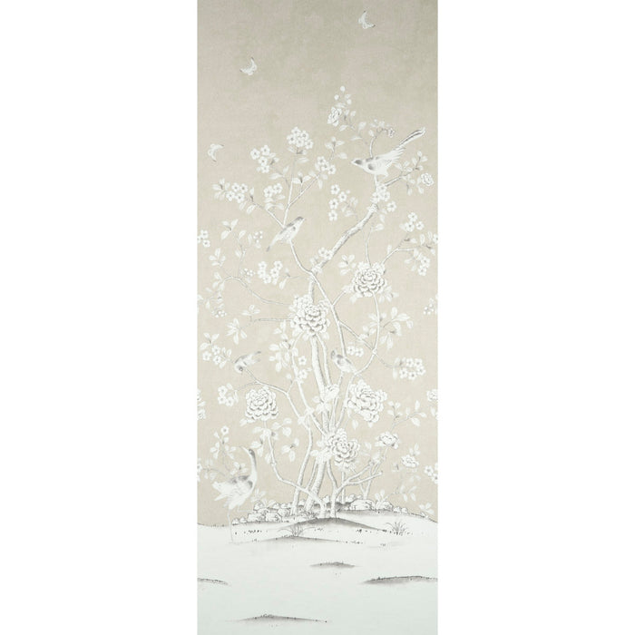 Schumacher Chinois Palais Panel Stone Wallpaper 5015440