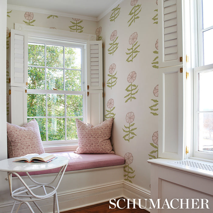 Schumacher Pretty Petals Blush Wallpaper 5015451