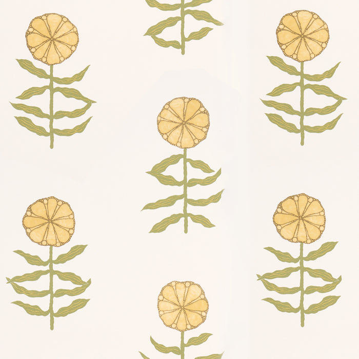 Schumacher Pretty Petals Soft Yellow Wallpaper 5015452