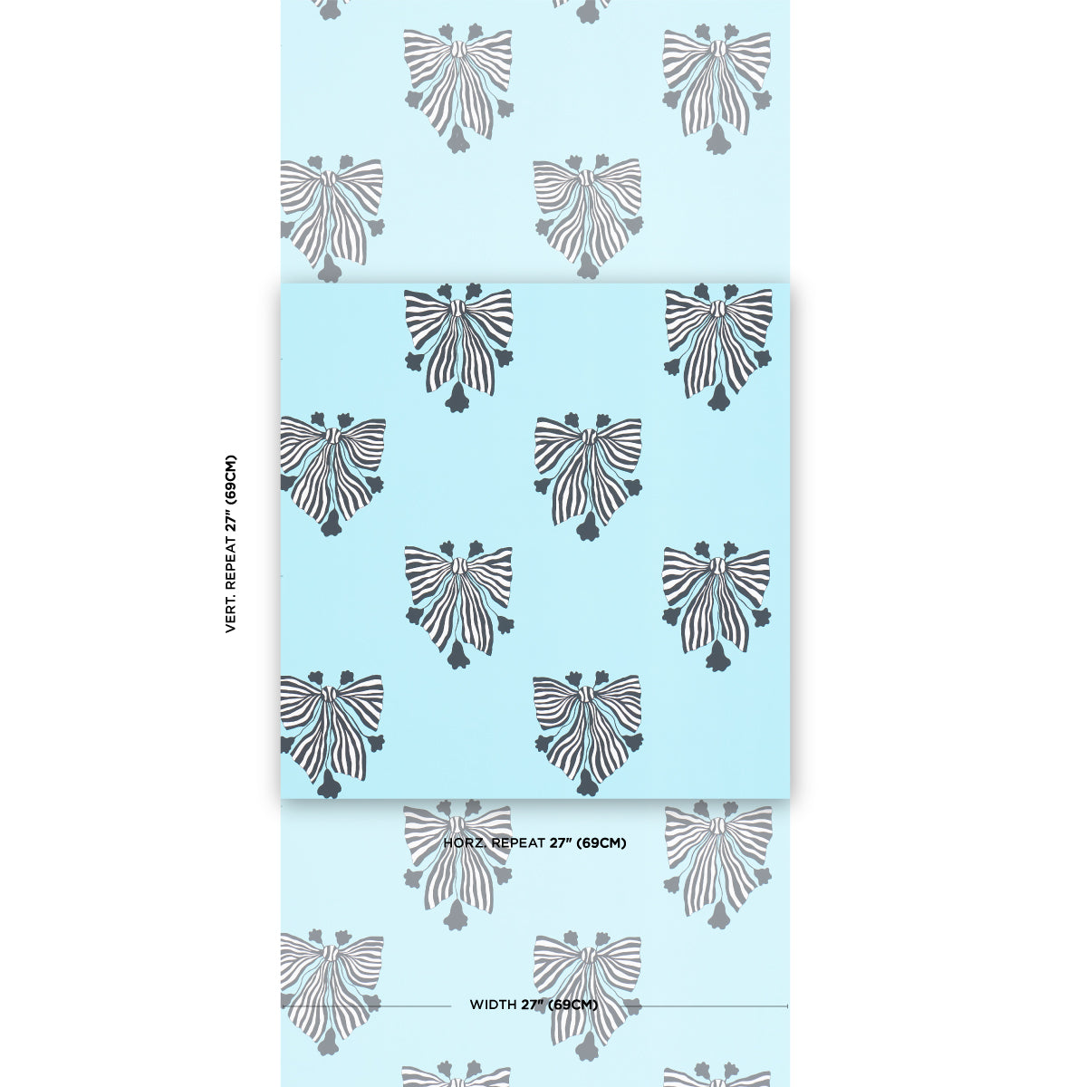 Schumacher Bow-Wow-Wow Aqua Wallpaper 5015470