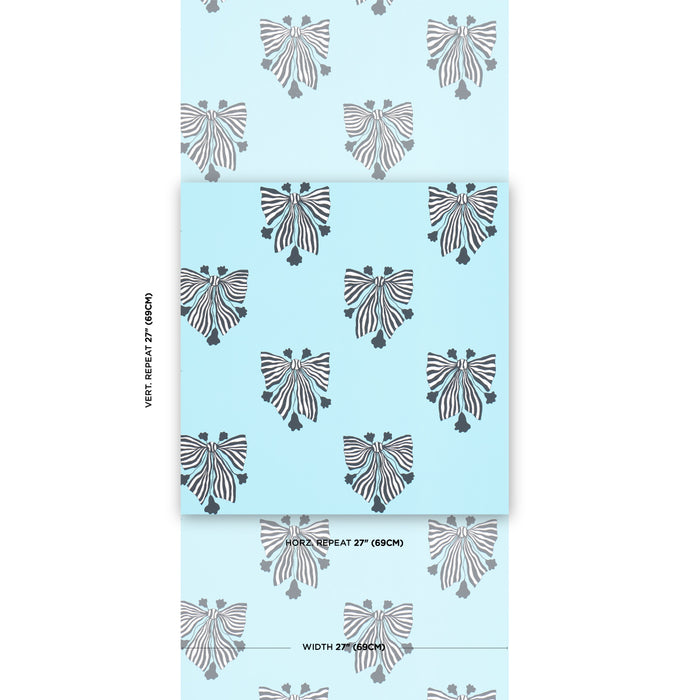 Schumacher Bow-Wow-Wow Aqua Wallpaper 5015470