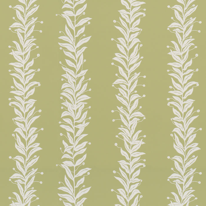 Schumacher Tendril Stripe Olive Wallpaper 5015492