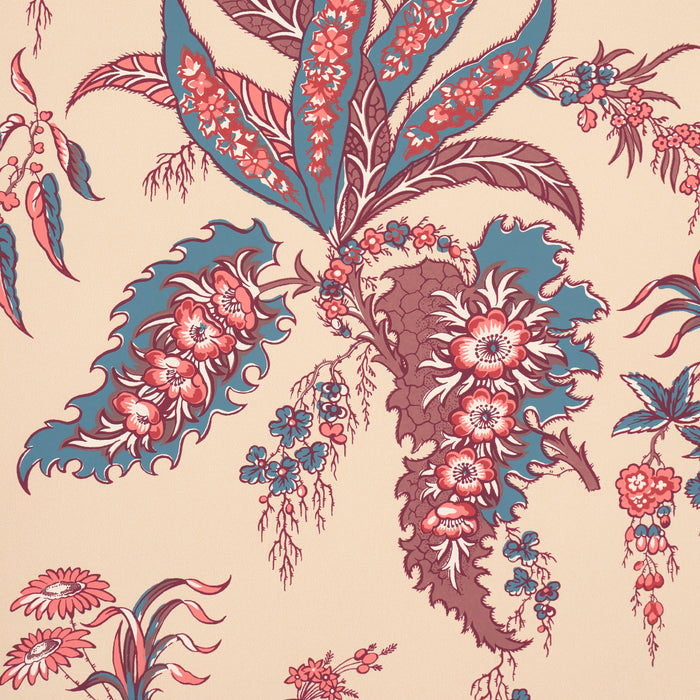 Schumacher Apolline Botanical Rouge & Bleue Wallpaper 5015500