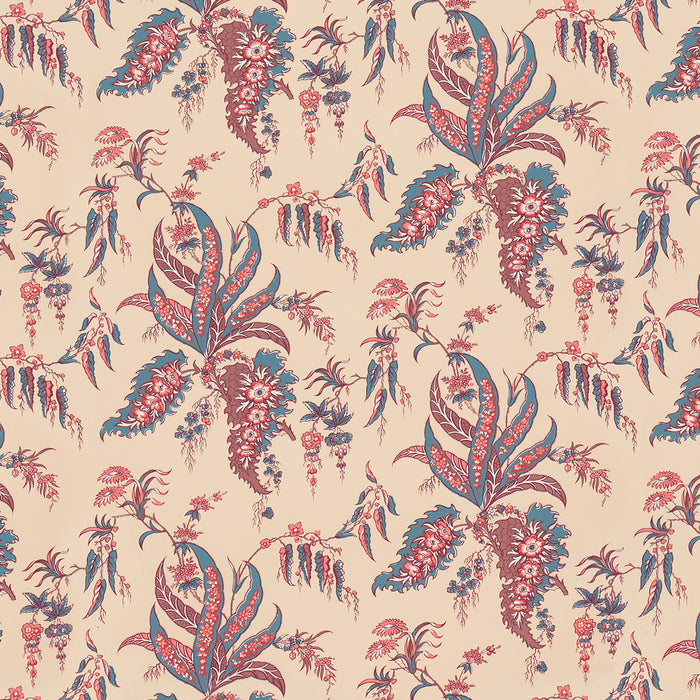 Schumacher Apolline Botanical Rouge & Bleuâ Â  Wallpaper 5015500