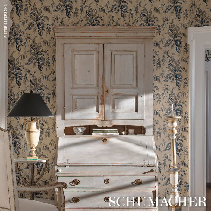 Schumacher Apolline Botanical Ciel & Marine Wallpaper 5015501