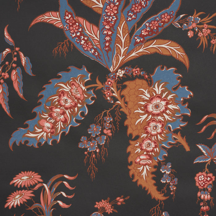 Schumacher Apolline Botanical Rouge & Noir Wallpaper 5015502