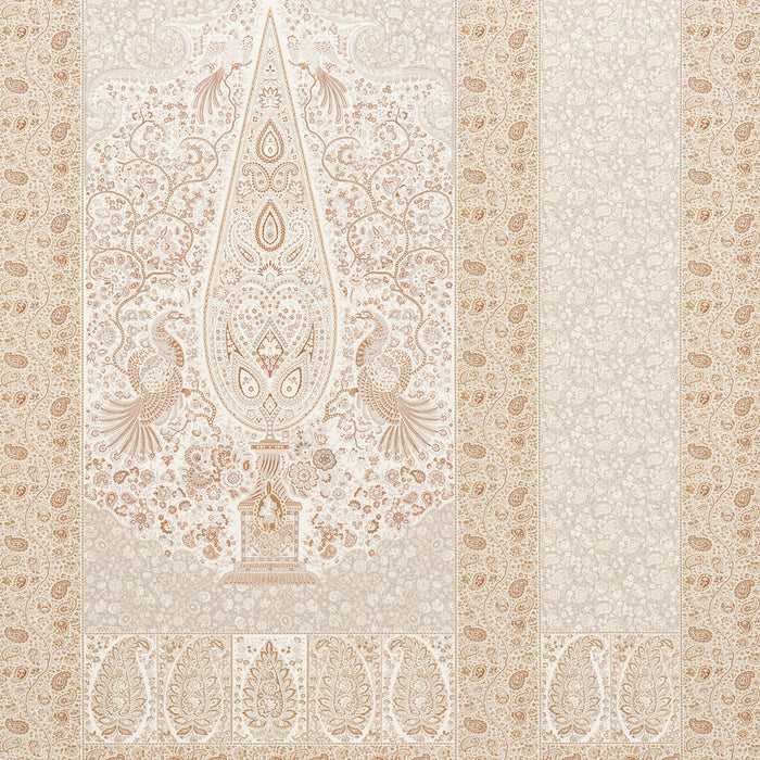 Schumacher Colmery Paisley Panel Set Parchment Wallpaper 5015511