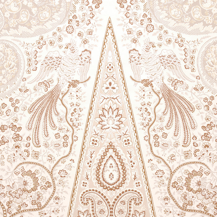 Schumacher Colmery Paisley Panel Set Parchment Wallpaper 5015511