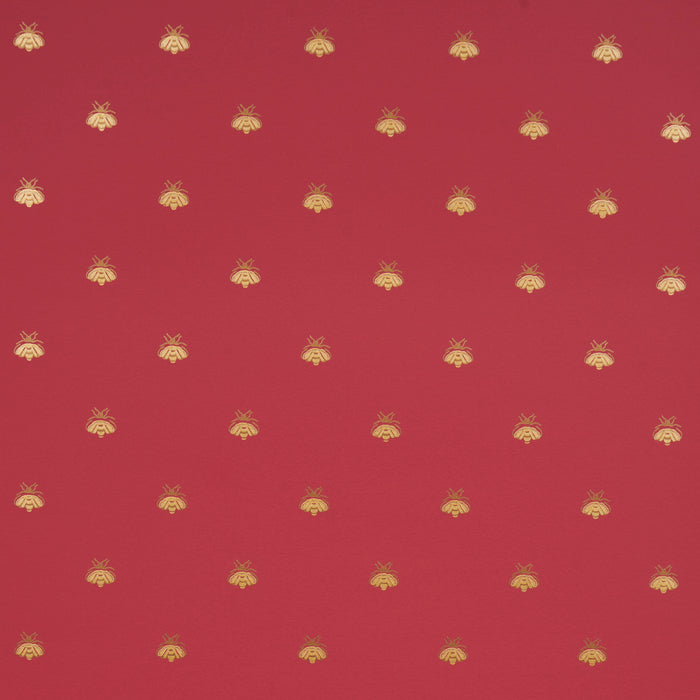 Schumacher Hubert's Bees Rouge & Gold Wallpaper 5015532