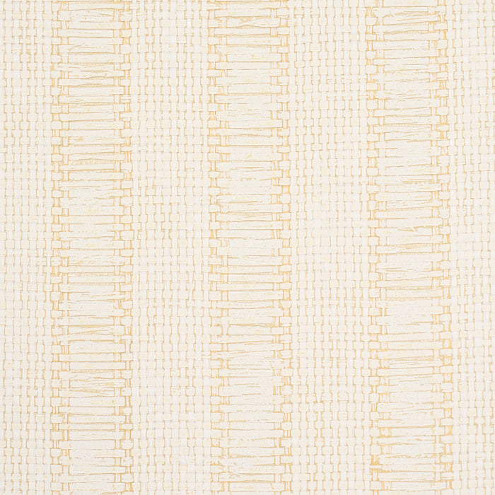 Schumacher Linen Woven Texture Stripe Natural Wallpaper 5015550