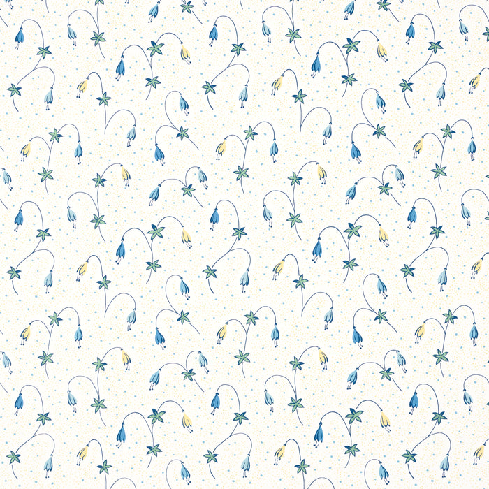 Schumacher Lolly Floral Blues Wallpaper 5015750