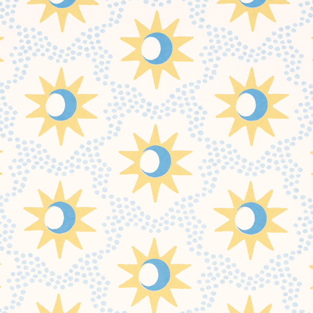 Schumacher Lucie Yellow & Sky Wallpaper 5015760