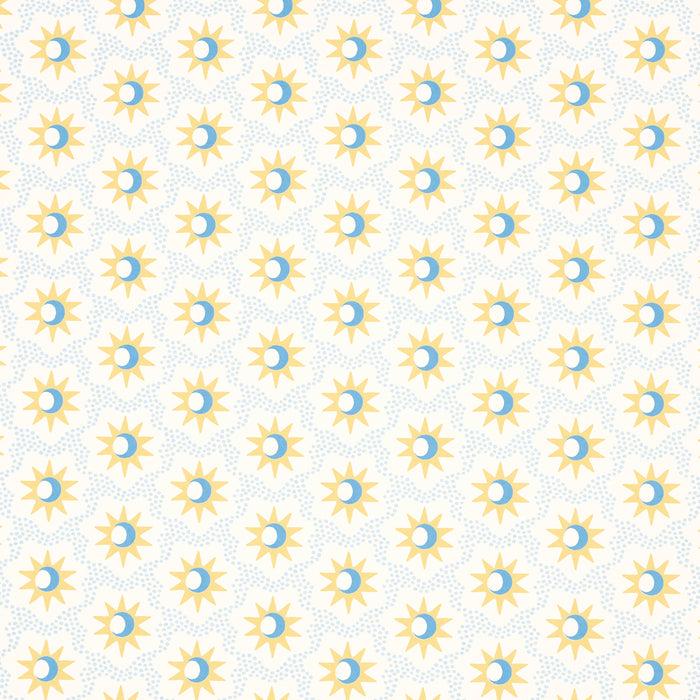 Schumacher Lucie Yellow & Sky Wallpaper 5015760