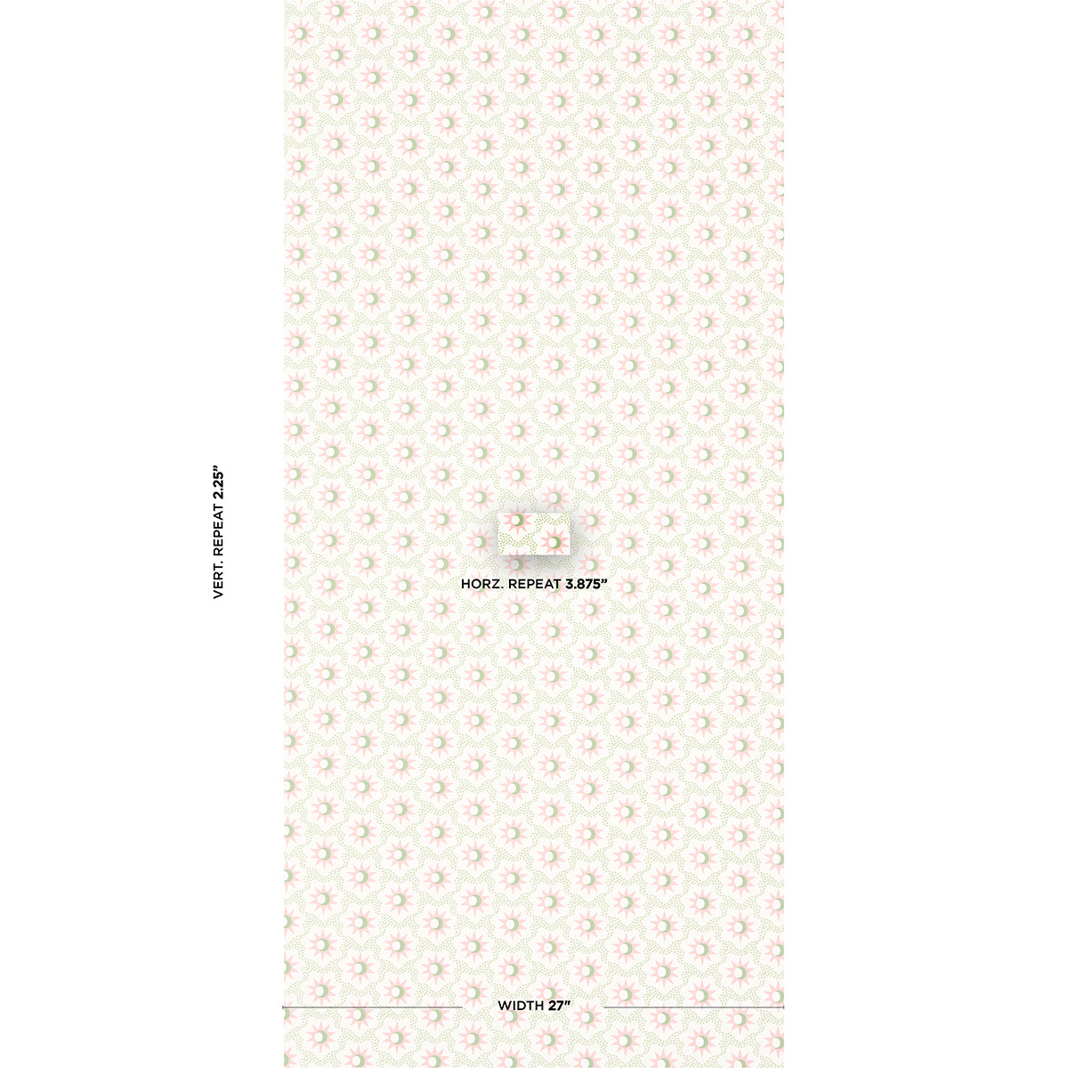 Schumacher Lucie Pink & Green Wallpaper 5015762