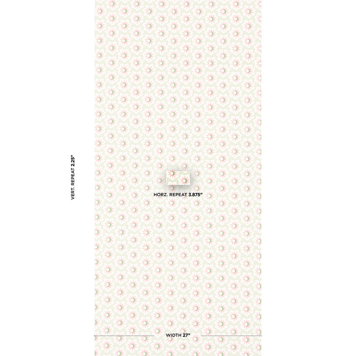 Schumacher Lucie Pink & Green Wallpaper 5015762