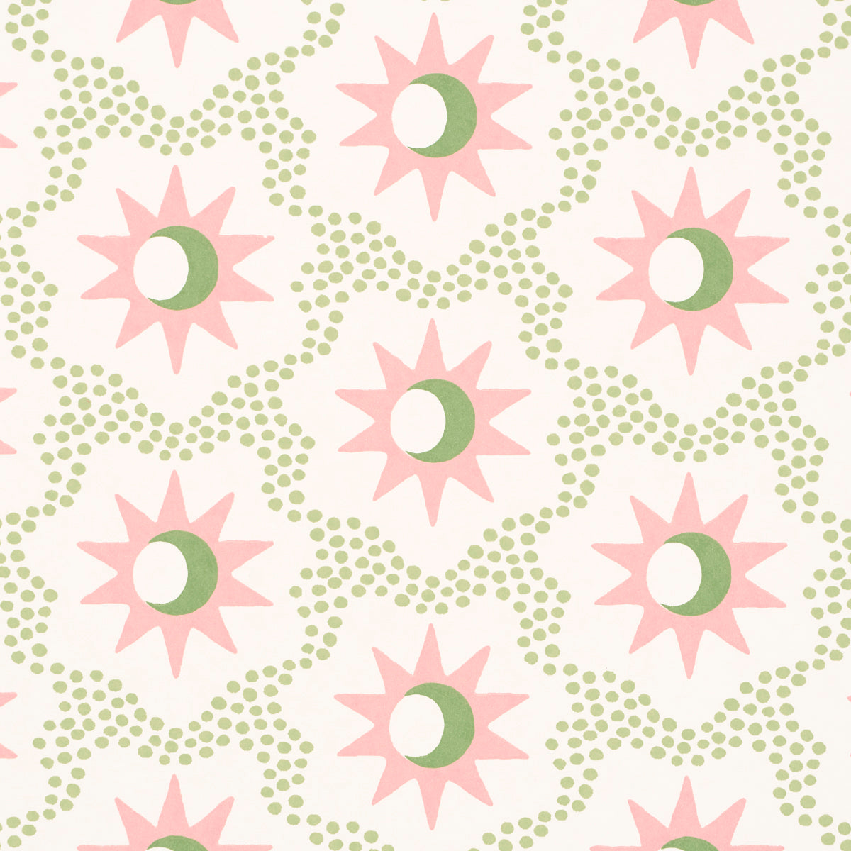 Schumacher Lucie Pink & Green Wallpaper 5015762