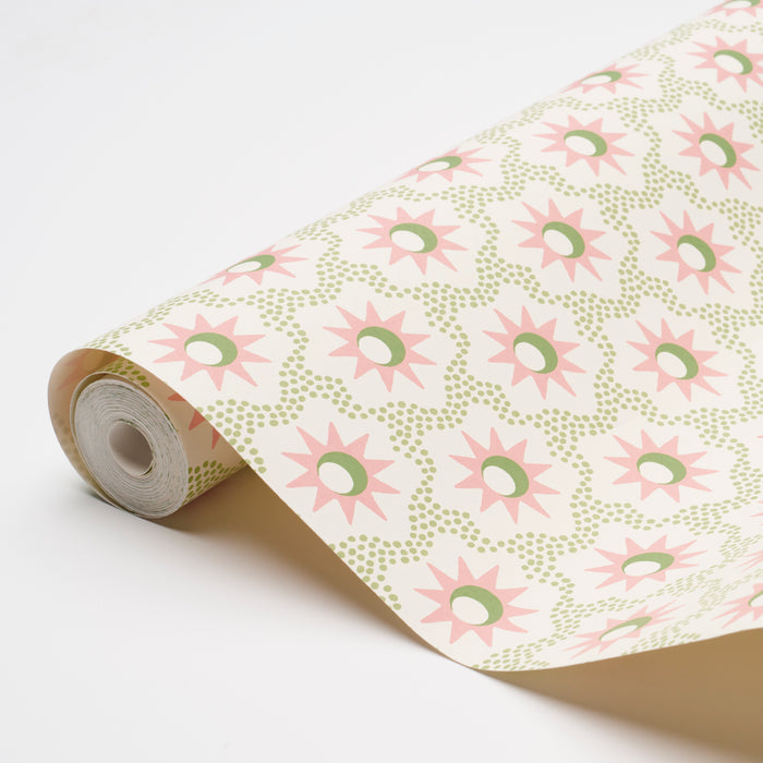 Schumacher Lucie Pink & Green Wallpaper 5015762