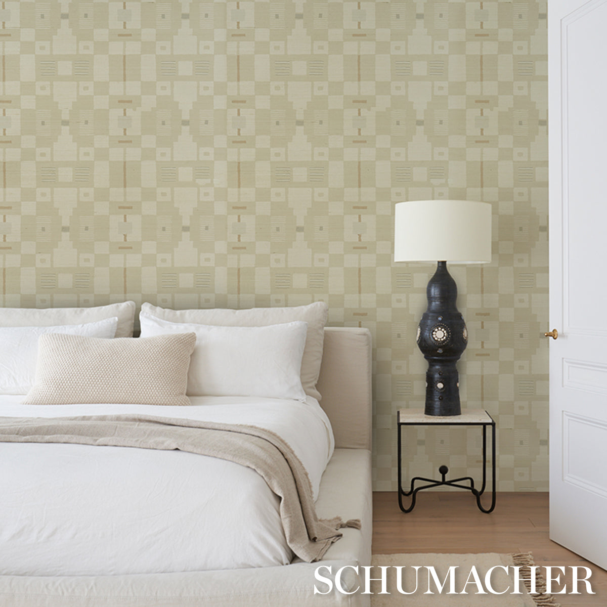 Schumacher Periscope Sisal Neutral Wallpaper 5015770