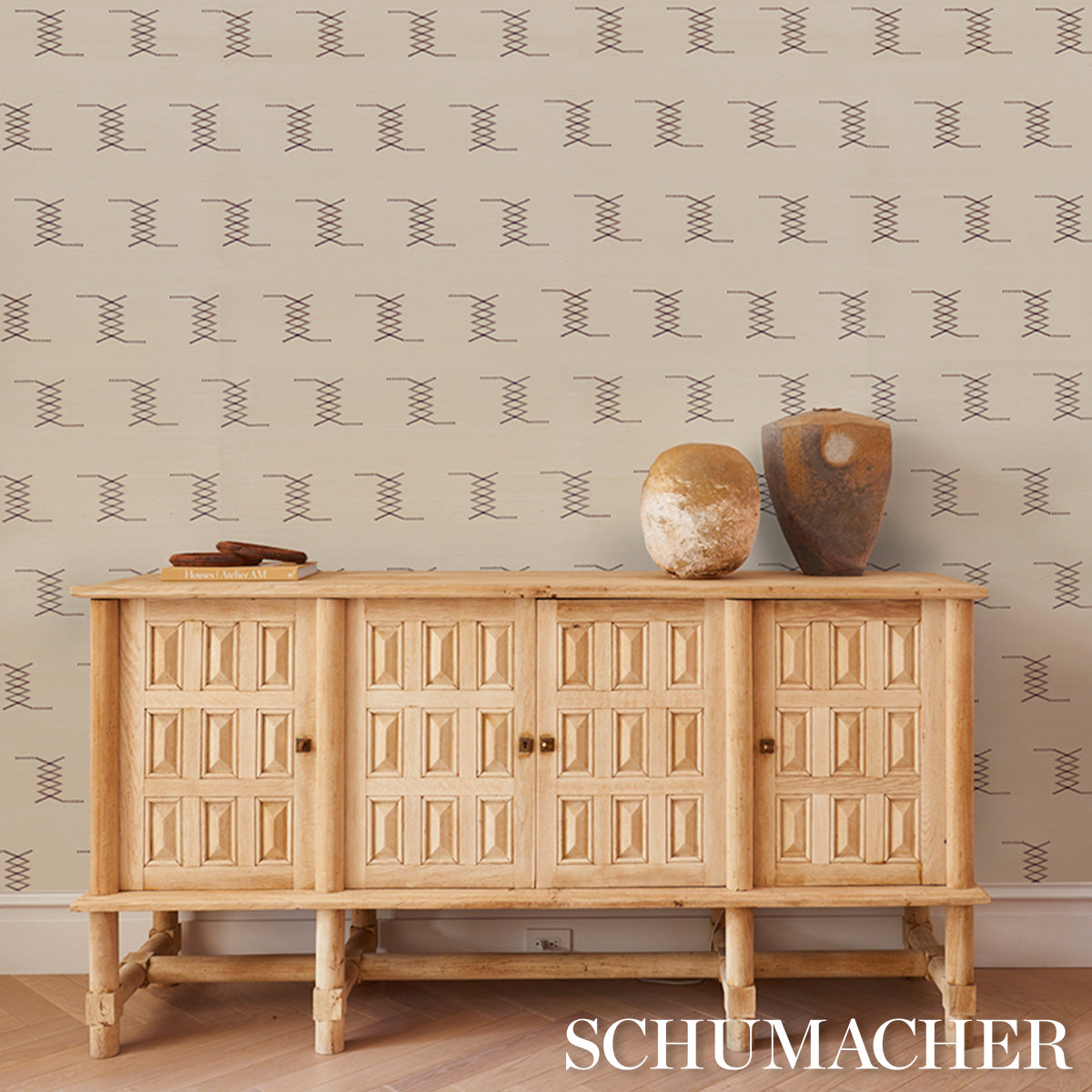 Schumacher Mesa Hazel On Ivory Wallpaper 5015780