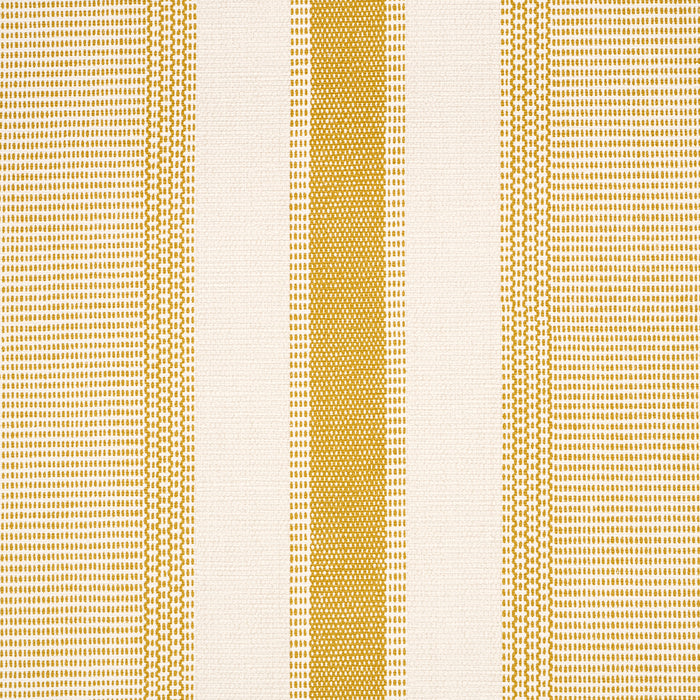 Schumacher Ipala Stripe Vinyl Ochre Wallpaper Sample 5015804