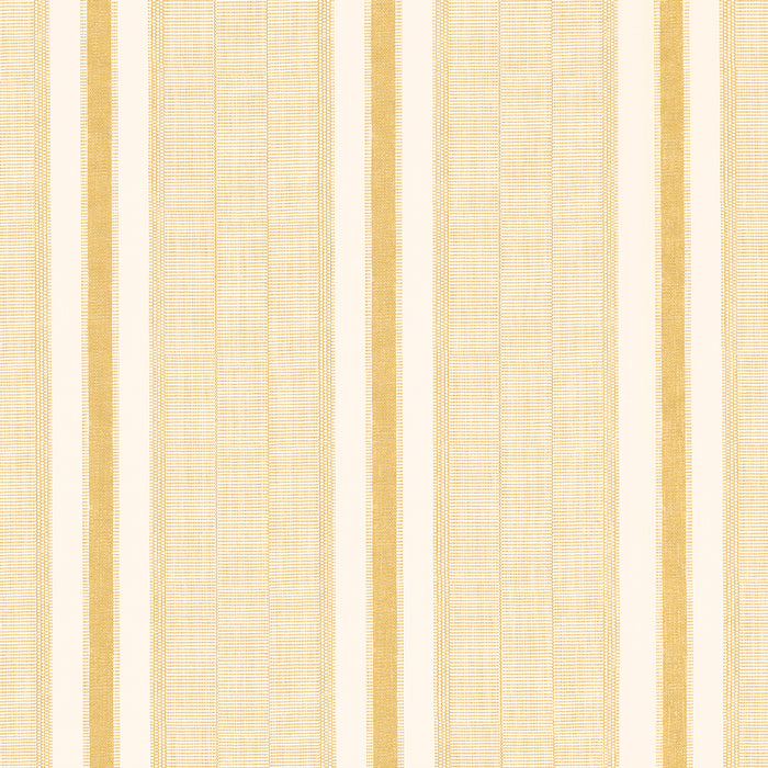 Schumacher Ipala Stripe Vinyl Ochre Wallpaper 5015804