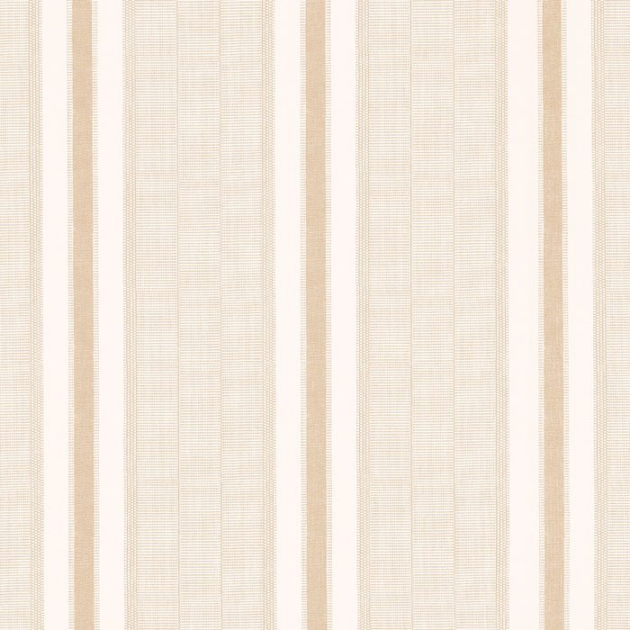 Schumacher Ipala Stripe Vinyl Bisque Wallpaper Sample 5015805