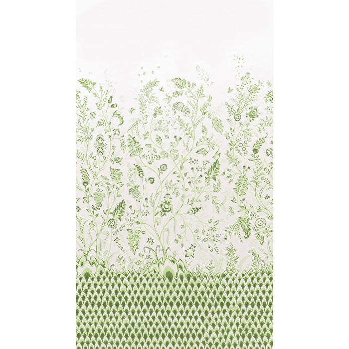 Schumacher Chinoiserie Grande Panel Set Leaf Green Wallpaper 5015821