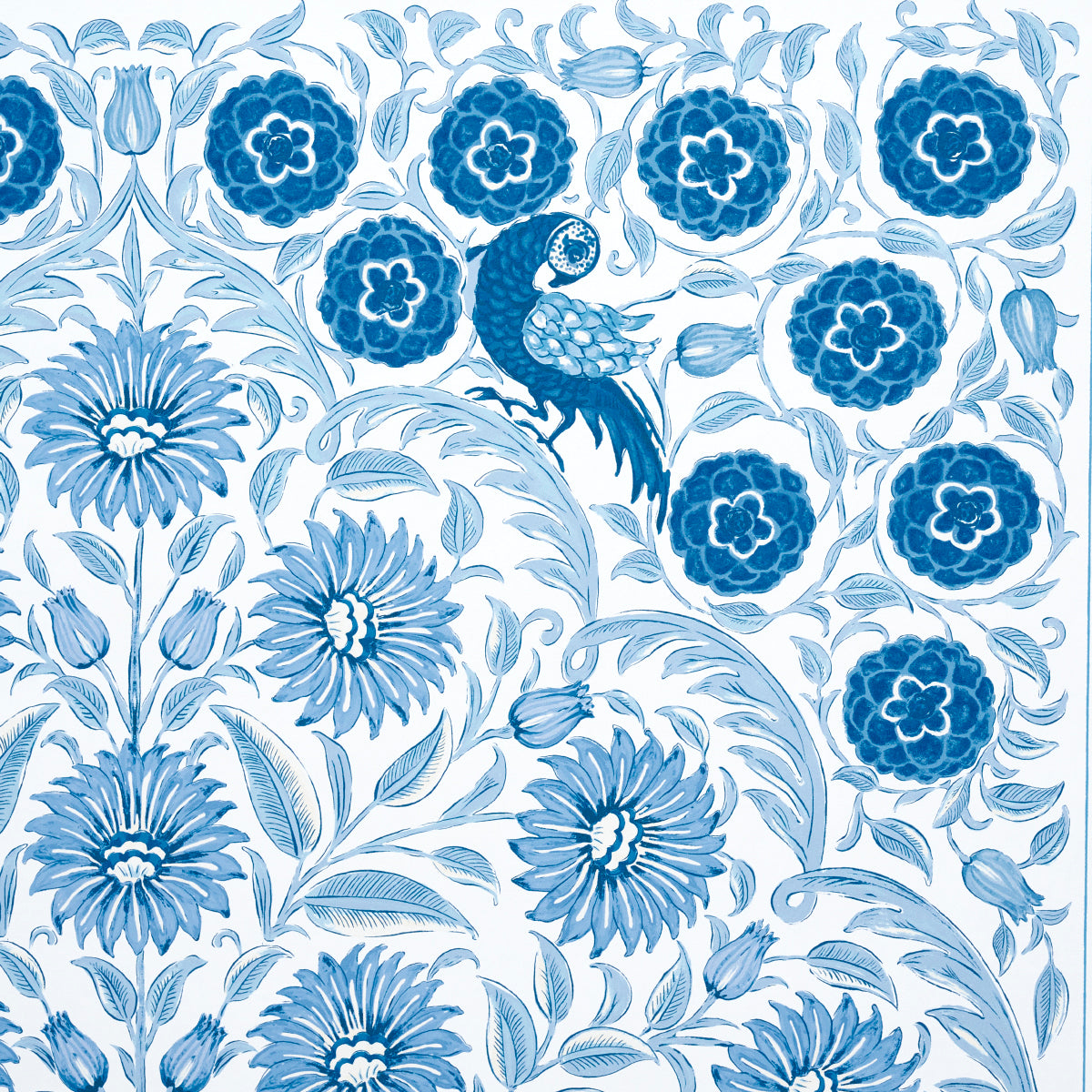 Schumacher Montecito Panel Set Indigo Wallpaper 5015830