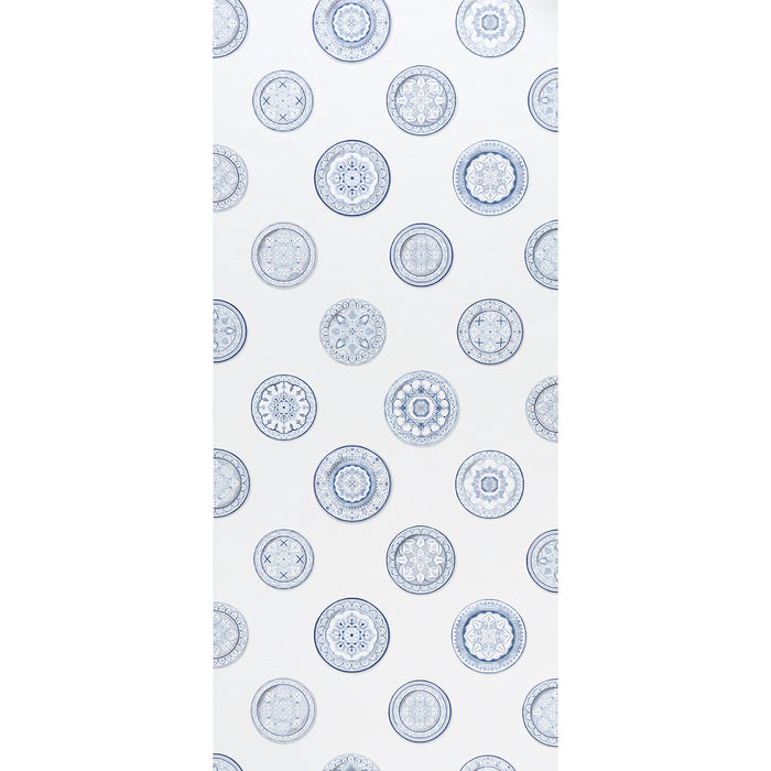 Schumacher Montecito Porcelain Indigo Wallpaper 5015840