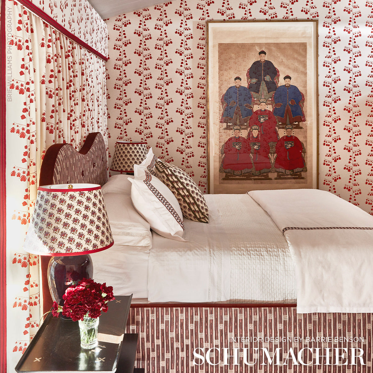 Schumacher Bleeding Hearts Red Wallpaper 5015861