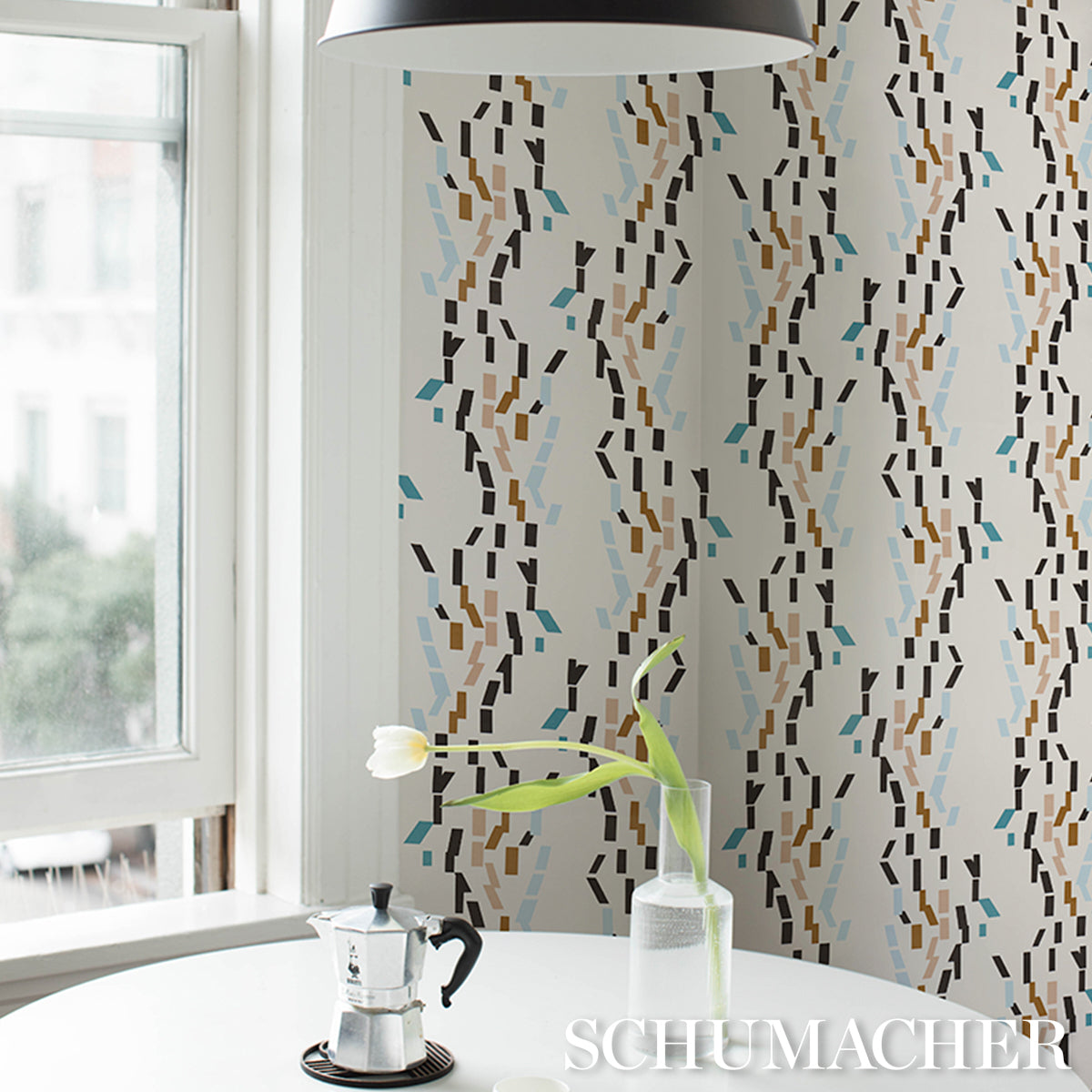 Schumacher Confetti Teal Wallpaper 5015871