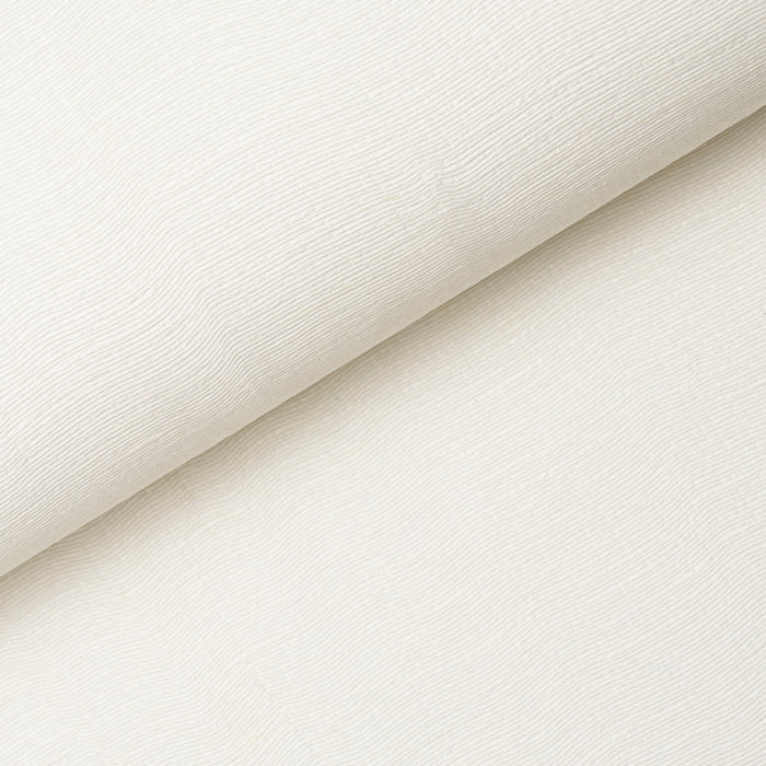 Schumacher Linen Plisse Wallcovering Ivory Wallpaper Sample 5015892