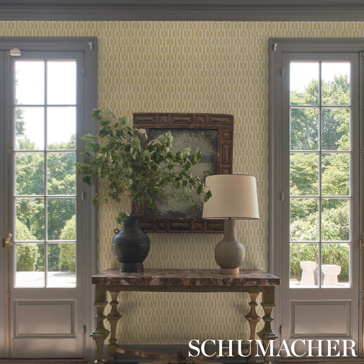 Schumacher Belvedere Mimosa Wallpaper 5015912