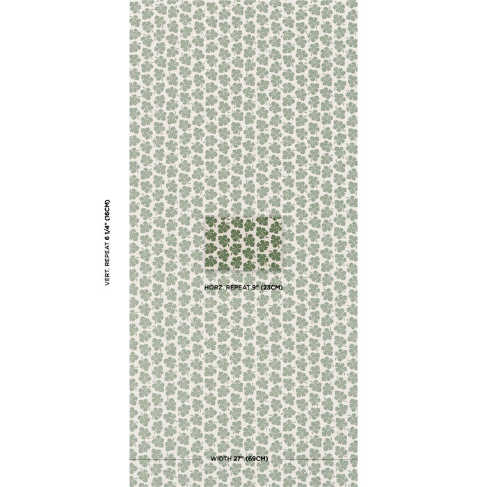 Schumacher Olive Green Wallpaper 5015920