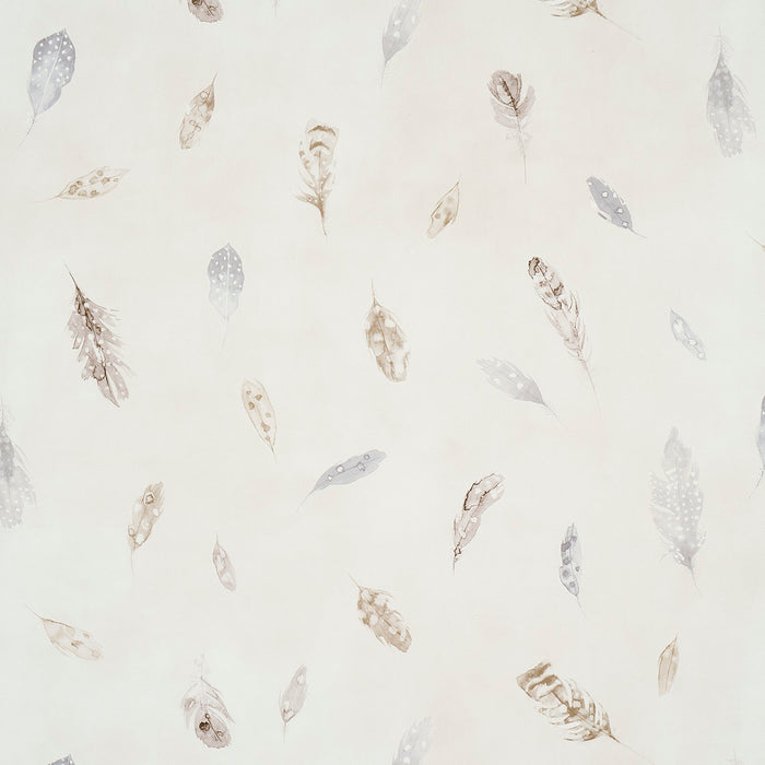 Schumacher Woodland Feathers Pebble Wallpaper 5016060