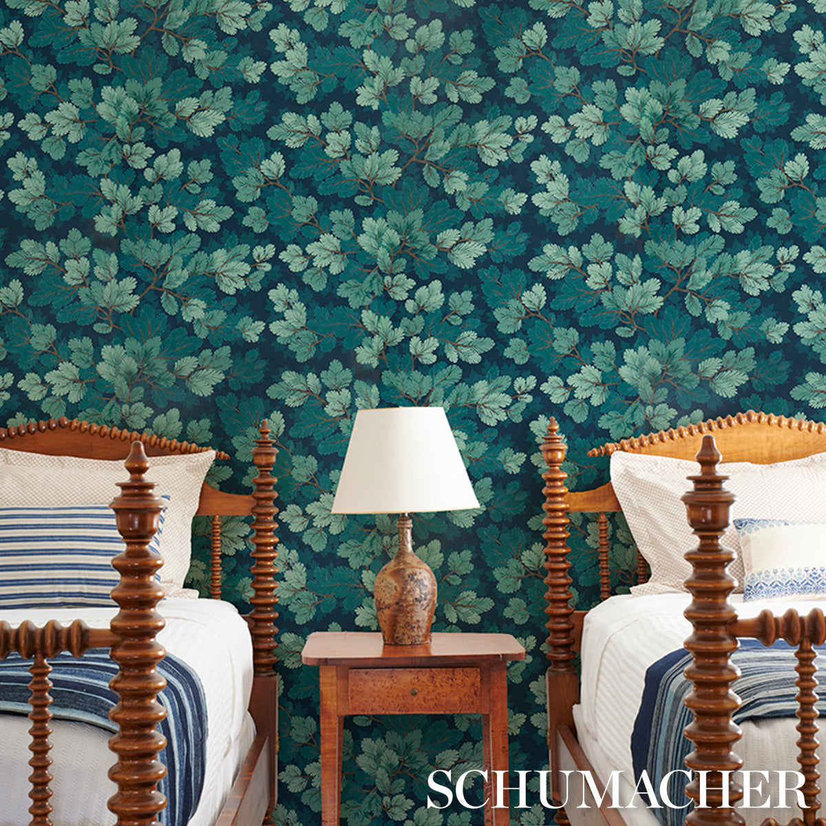 Schumacher Covey Hedge Midnight Wallpaper 5016070